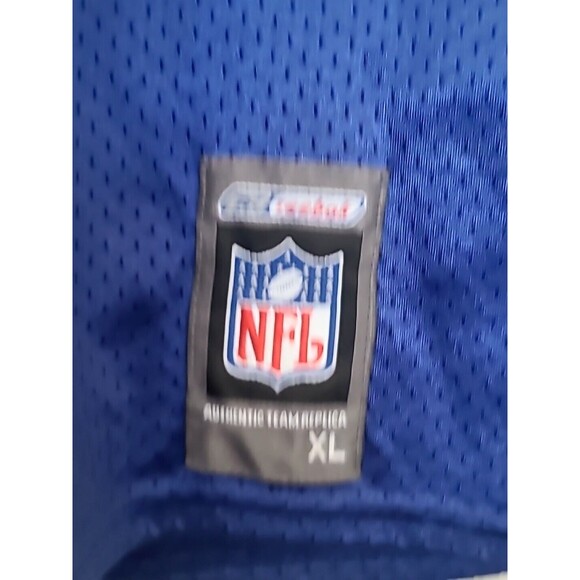 NFL New York Giants #5 Kerry Collins 2002 Reebok Men's XL Blue Jersey Vintage - Picture 2 of 9